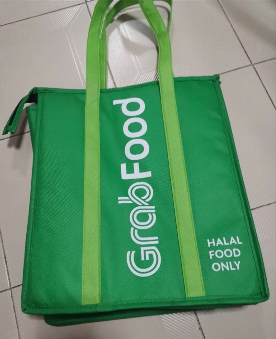 Brand New Old version Grab food halal bag, Motorcycles, Motorcycle
