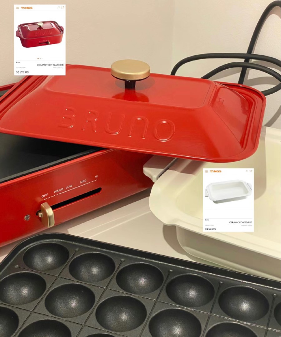 Bruno Compact Hot Plate RED, TV & Home Appliances, Other Home