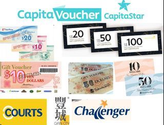 Buuying or tra/de capitaland/taka/NTUC vouchers