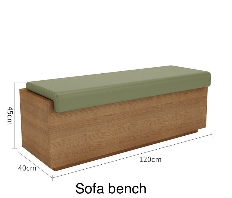 Cafe sofa bench table with or without storage can customise size and