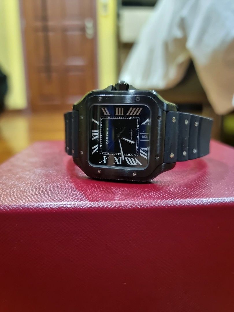 Cartier cheap santos black