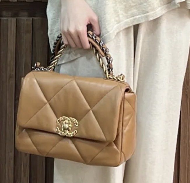 Chanel 19 Brown GHW Lambskin, Luxury, Bags & Wallets on Carousell