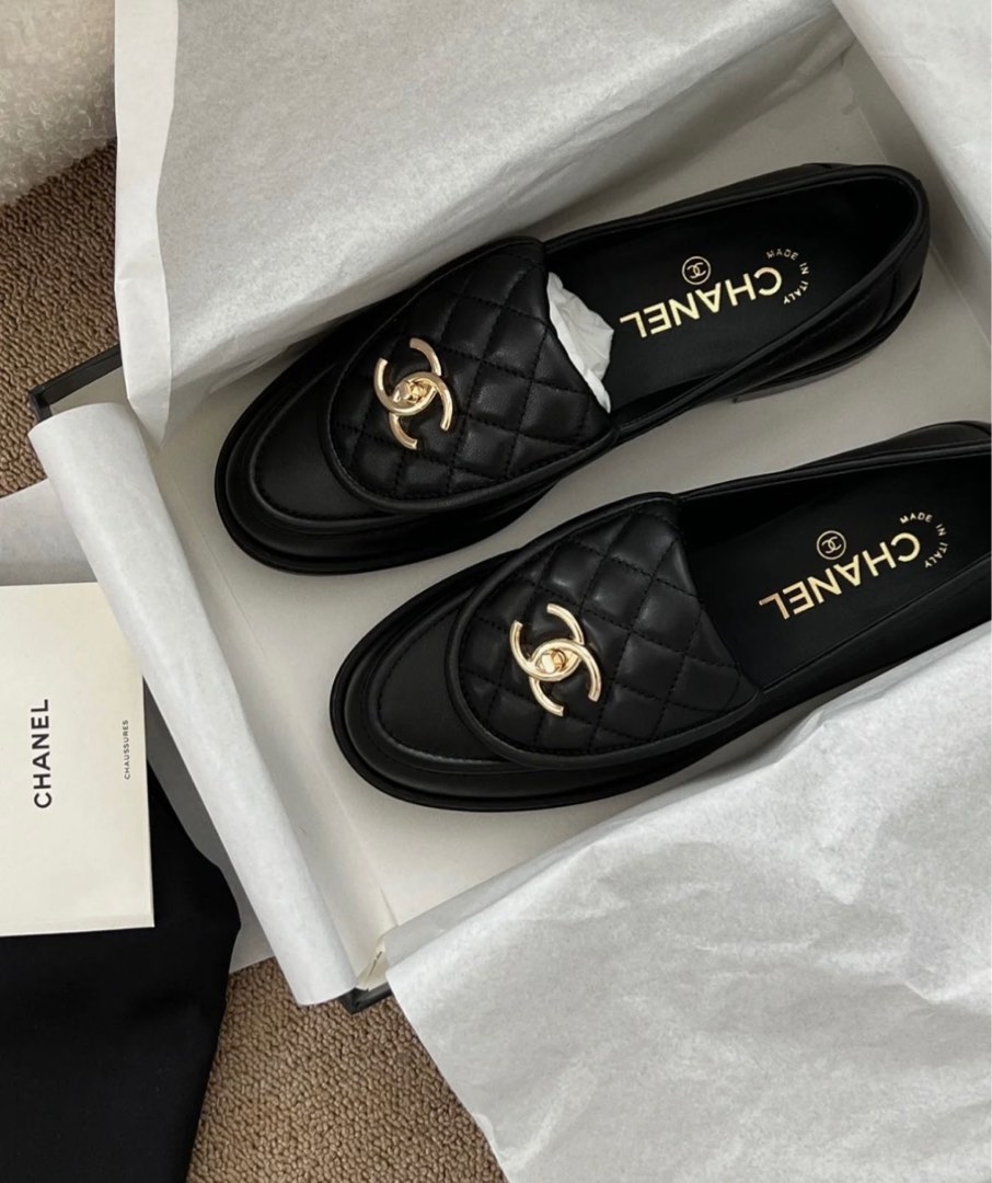 Chanel leather quilted loafers in size 35, Luxury, Sneakers & Footwear ...