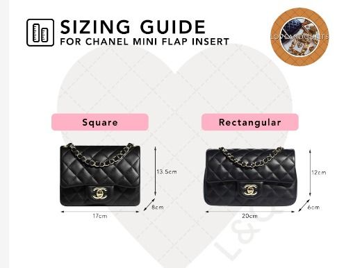 Chanel Mini Square Rectangular Bag Organizer bag Insert bag Shaper