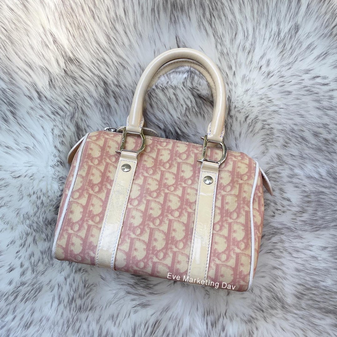 DIOR TROTTER MINI BOSTON VINTAGE BAG, Luxury, Bags & Wallets on Carousell