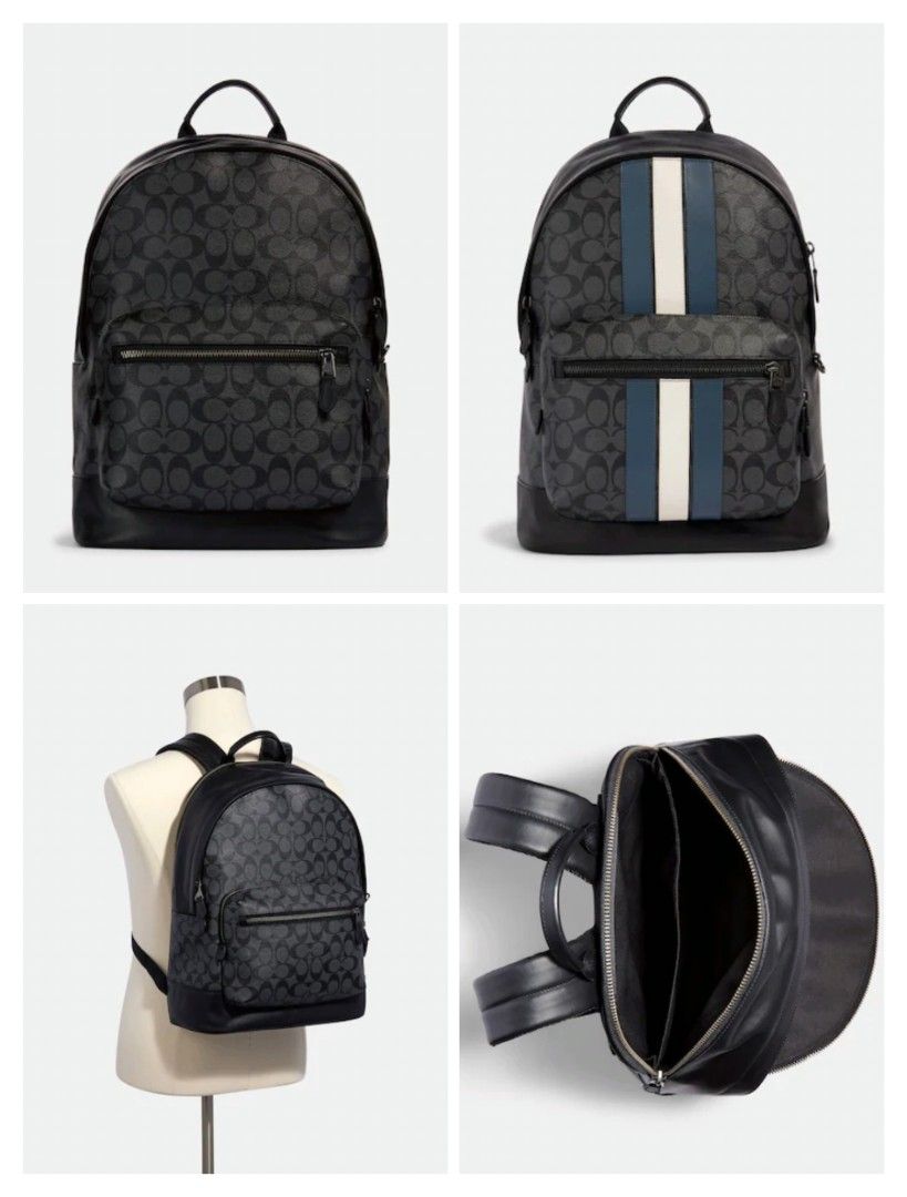 Coach West Backpack in Signature Canvas Men s Fashion Bags
