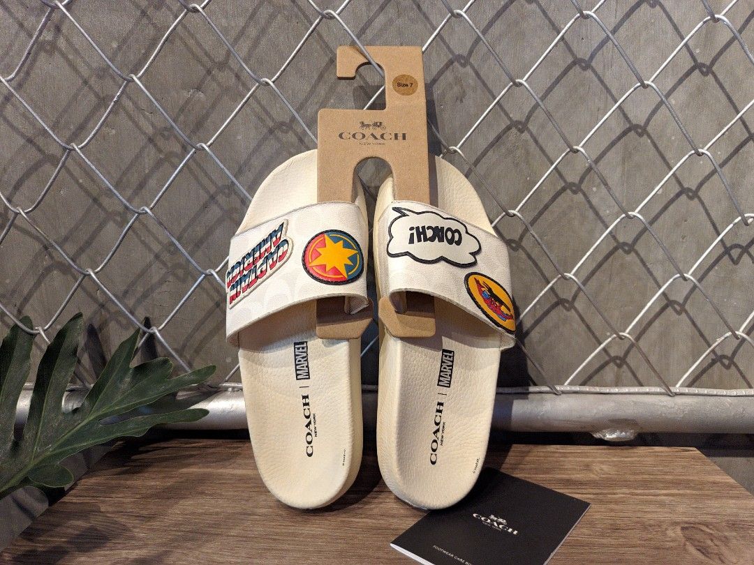 COACH x MARVEL MONOGRAM SLIDES Women s Fashion Footwear Flats