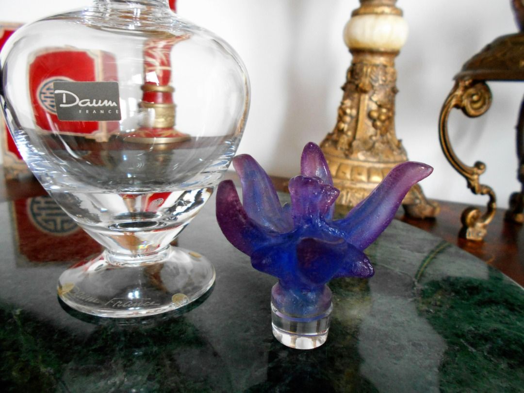 Collectable Handcrafted Daum France Pate de Verre Crystal Perfume ...