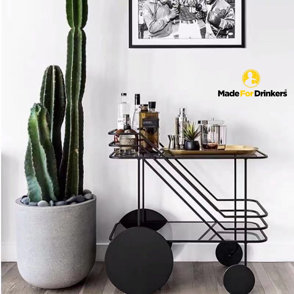 Contemporary Design Wheelers Drinks Trolley / Bar Cart / Bar Trolley ...