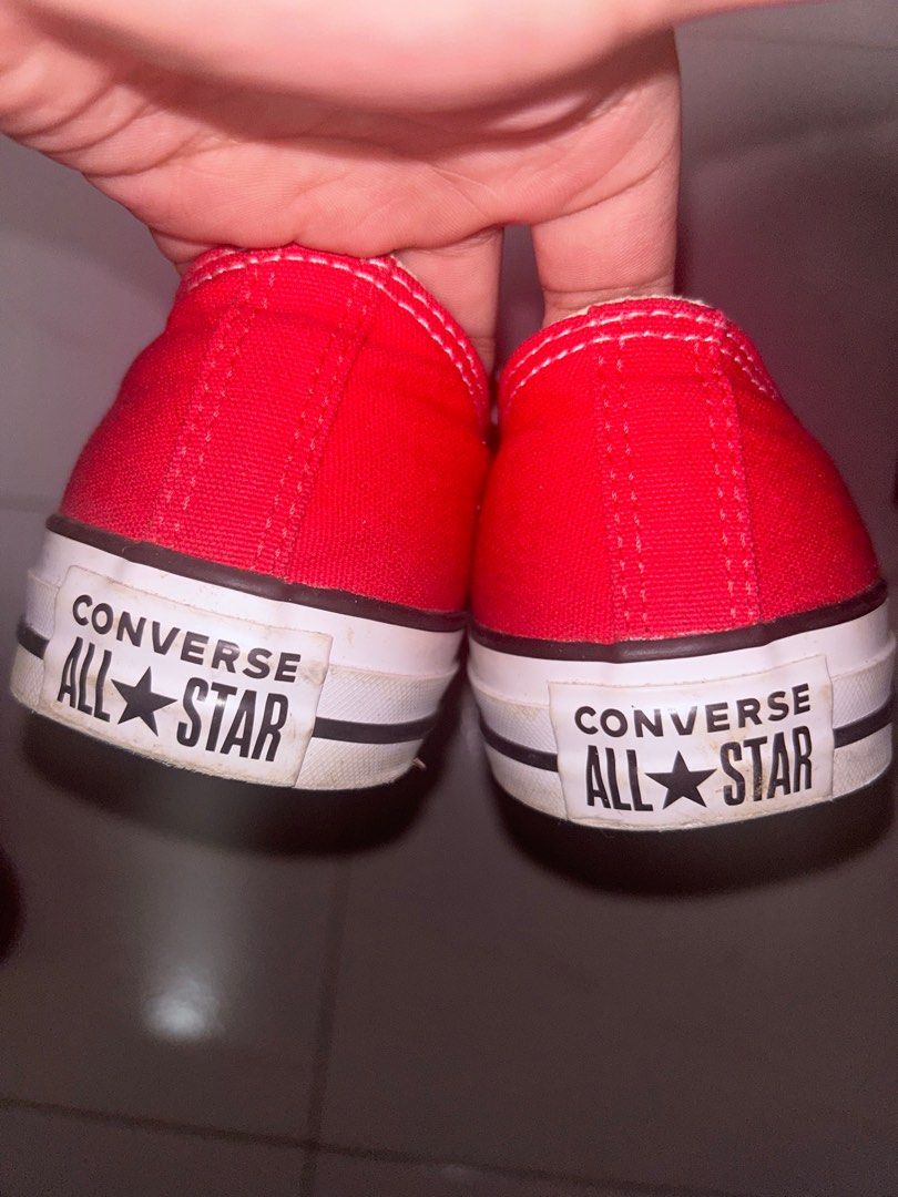 Converse all star red Men s Fashion Footwear Sneakers on Carousell