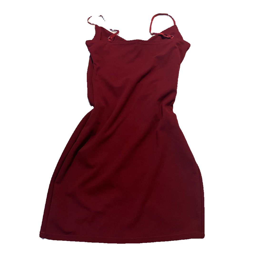 Dark red outlet slip dress