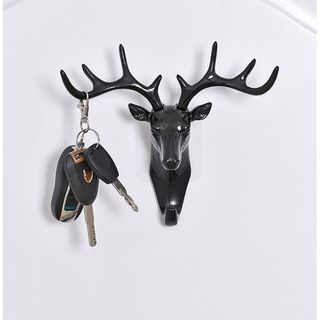 Deer Inspired Adhesive Hook Door Wall Hook Decor Bag Clothes Hanger Key Holder