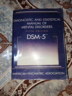Diagnostic and statistical manual of mental disorders:fifth edition DSM-5