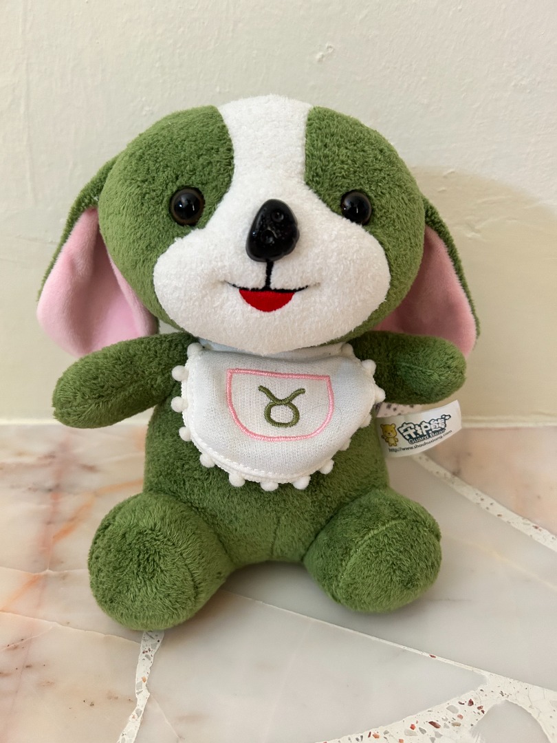 green-dog-soft-toy-hobbies-toys-toys-games-on-carousell