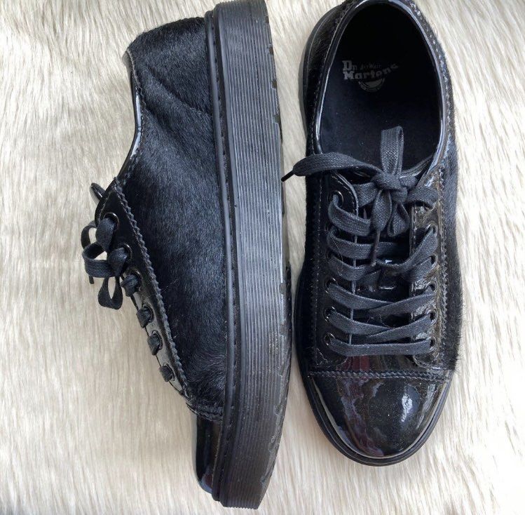 Dr martens lyric spin lace shoe patent on sale