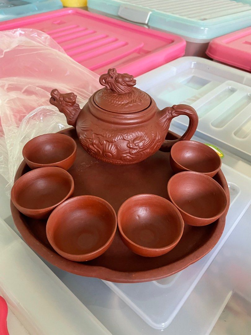 Clay teapot set outlet