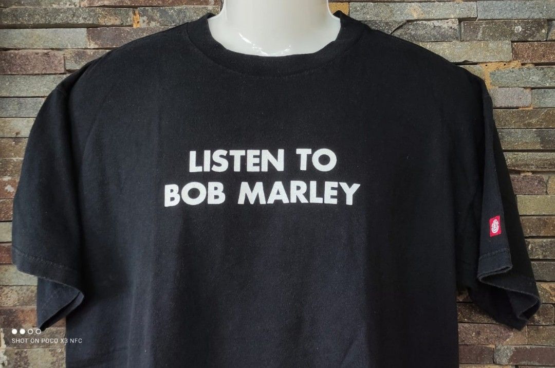 ELEMENT LISTEN TO BOB MARLEY Tシャツ XLサイズ USA製listen to bob marley ELEMENT tシャツ LISTEN TO BOB MARLEY
