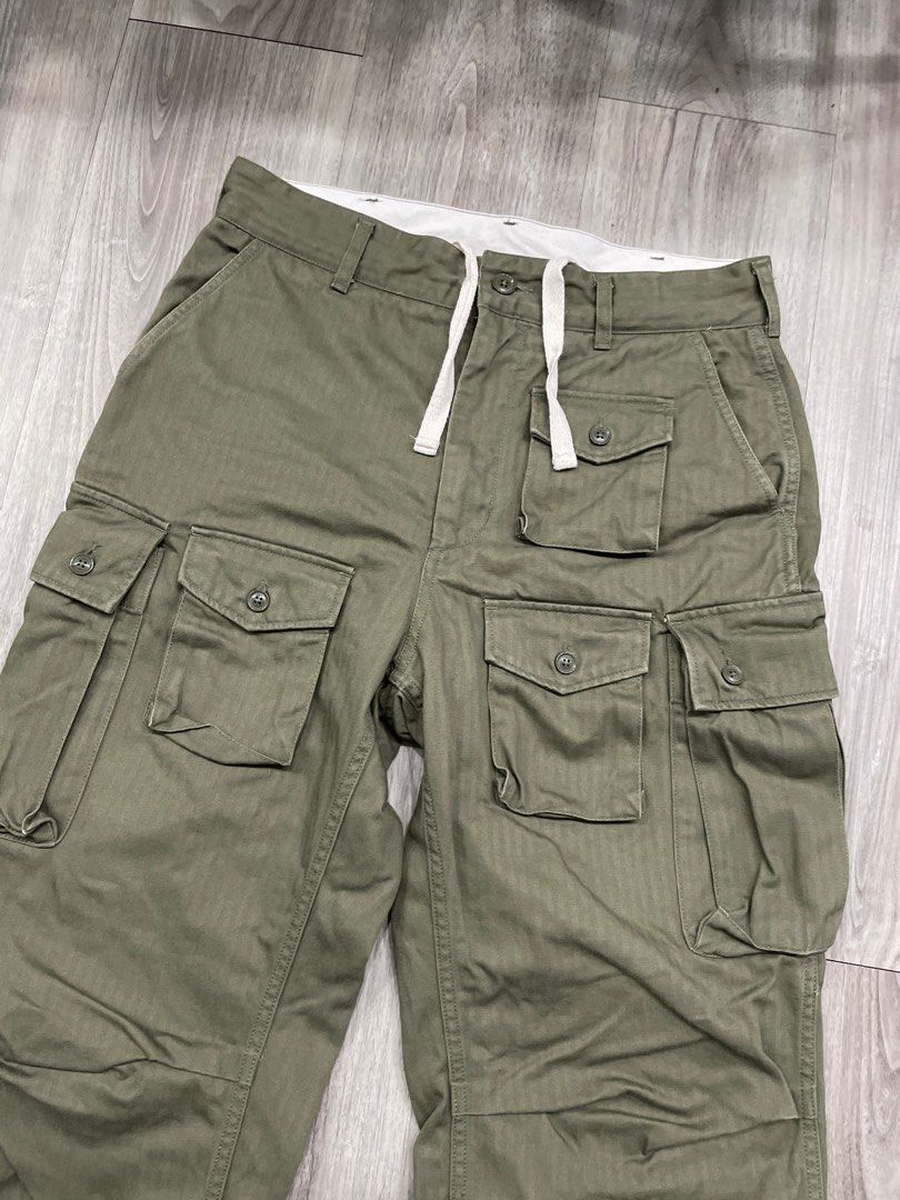 Engineered Garments khaki FA pants Small, Men's Fashion, Bottoms