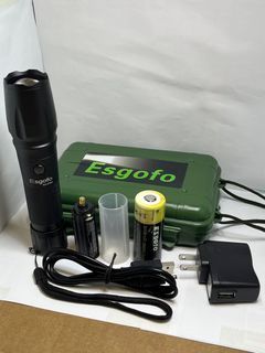 Esgofo Rechargeable LED Flashlights High Lumens 3000 lm, High Power Flashlight, Super Bright LED Compact Handheld Flash Lights, for Emergency Camping Hiking Gift