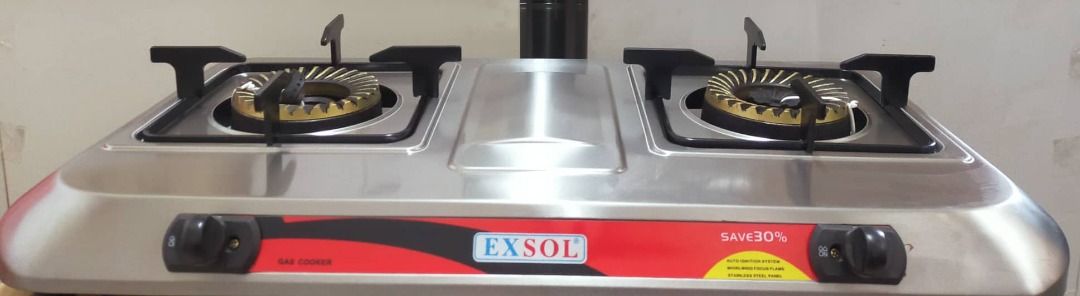 EXSOL DOUBLE BURNER GAS STOVE, Furniture & Home Living, Kitchenware ...