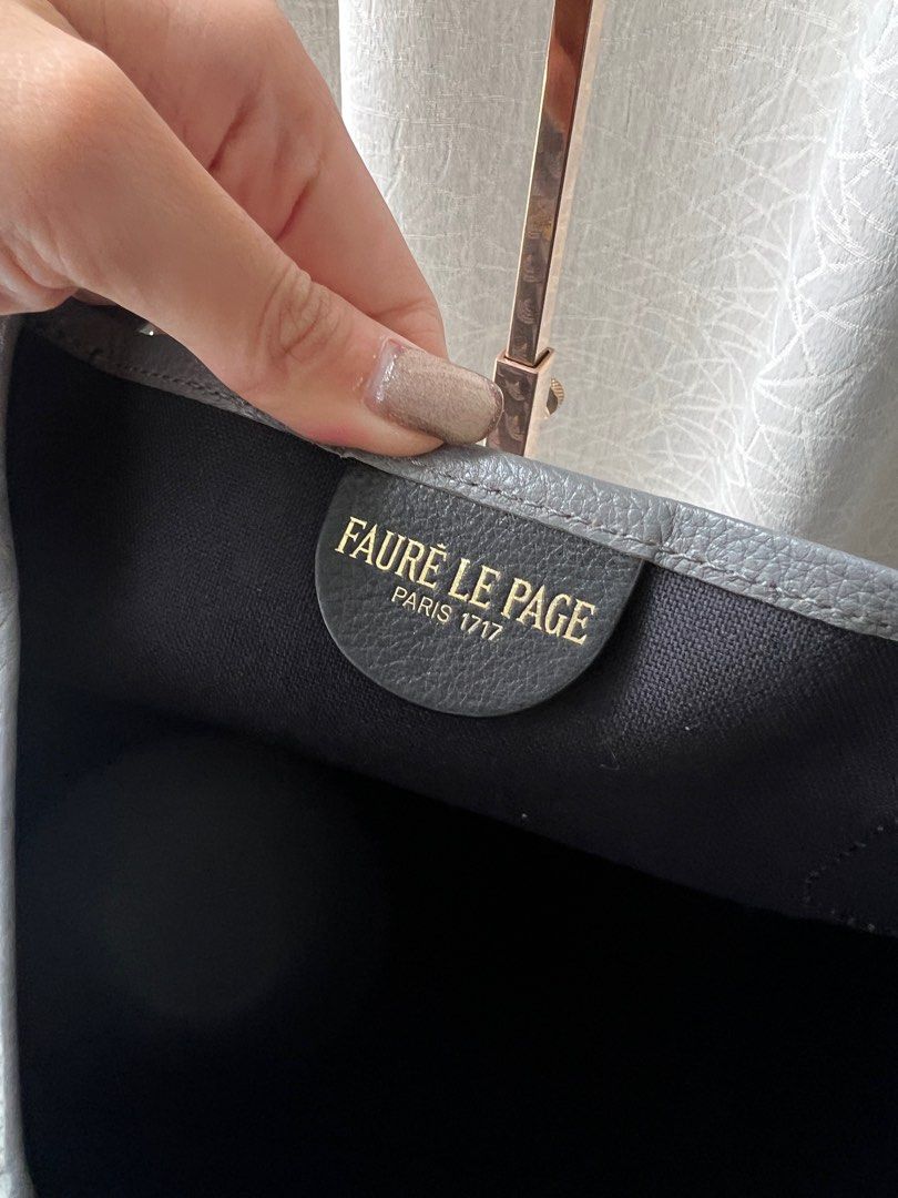 Fauré Le Page - Daily Battle 35 Tote Bag - Steel Grey Scale Canvas & Grey Leather