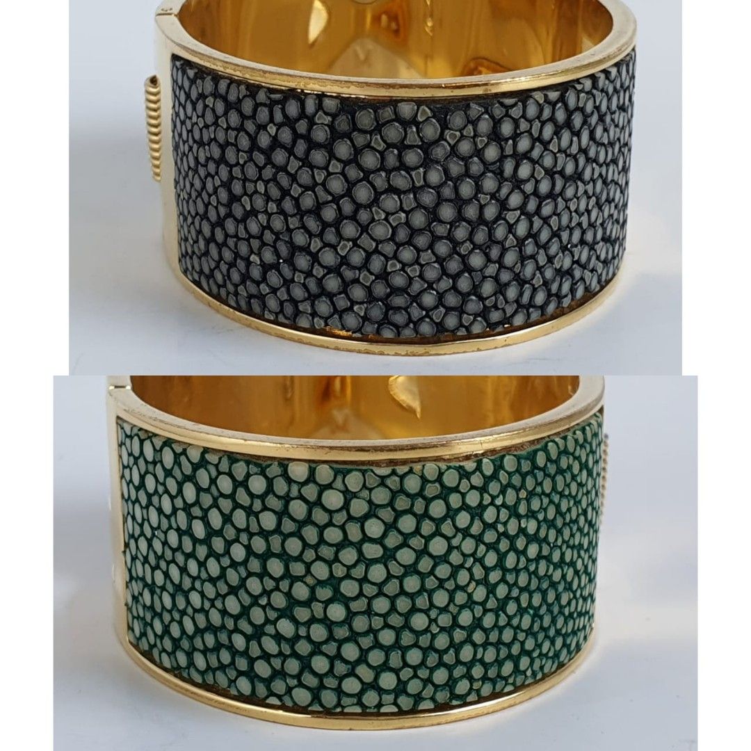 Pre-owned Fendi Sta Bicolor Enamel Gold Tone Bracelet L | ModeSens