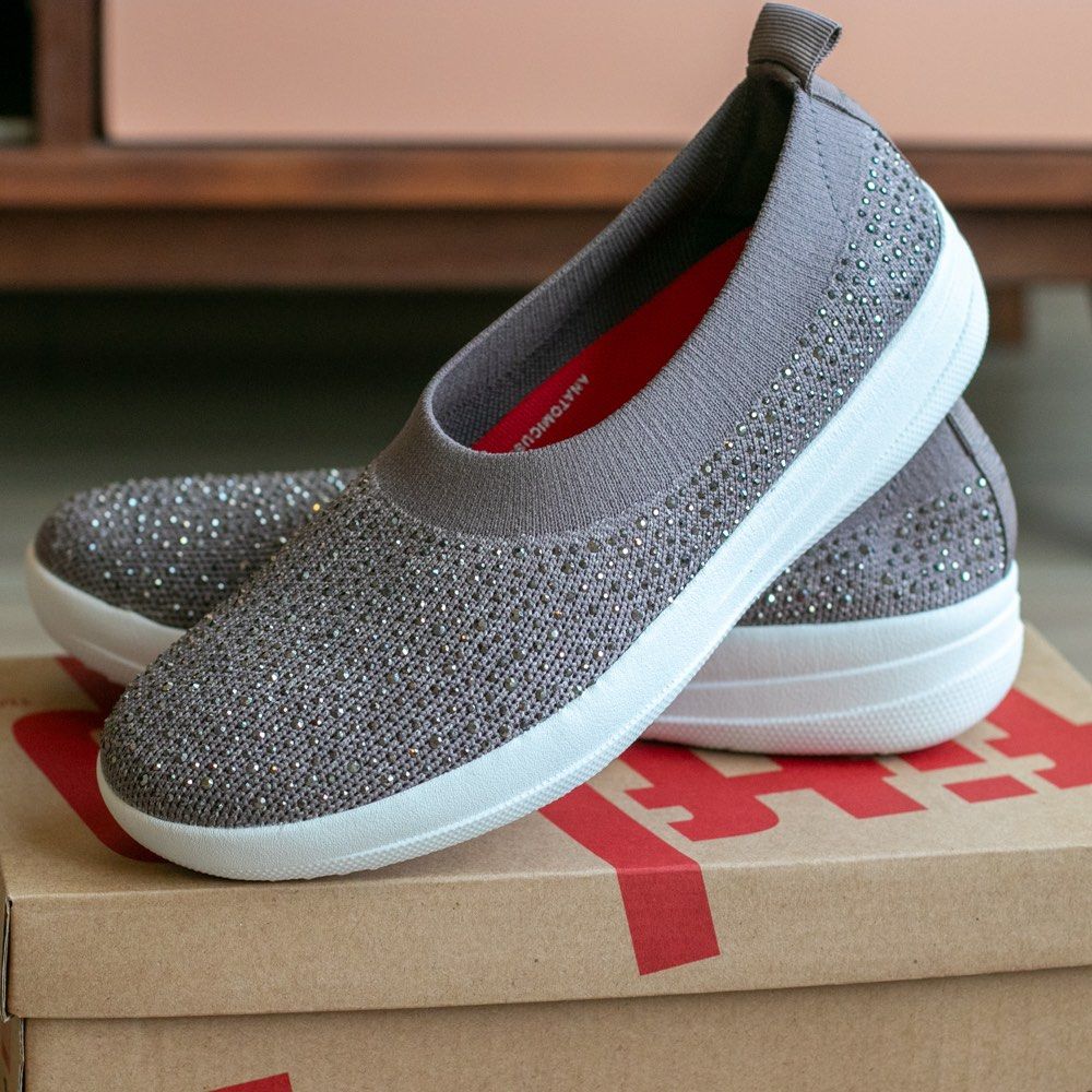 fitflop uberknit ballerina crystal