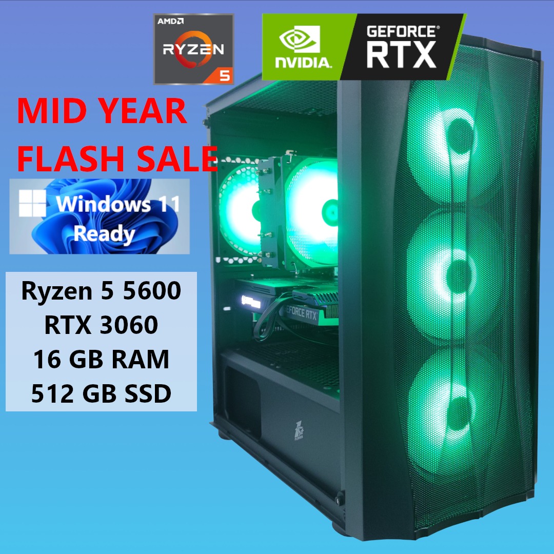 flash-sale-ryzen-5-5600-rtx-3060-12gb-budget-gaming-computer-pc