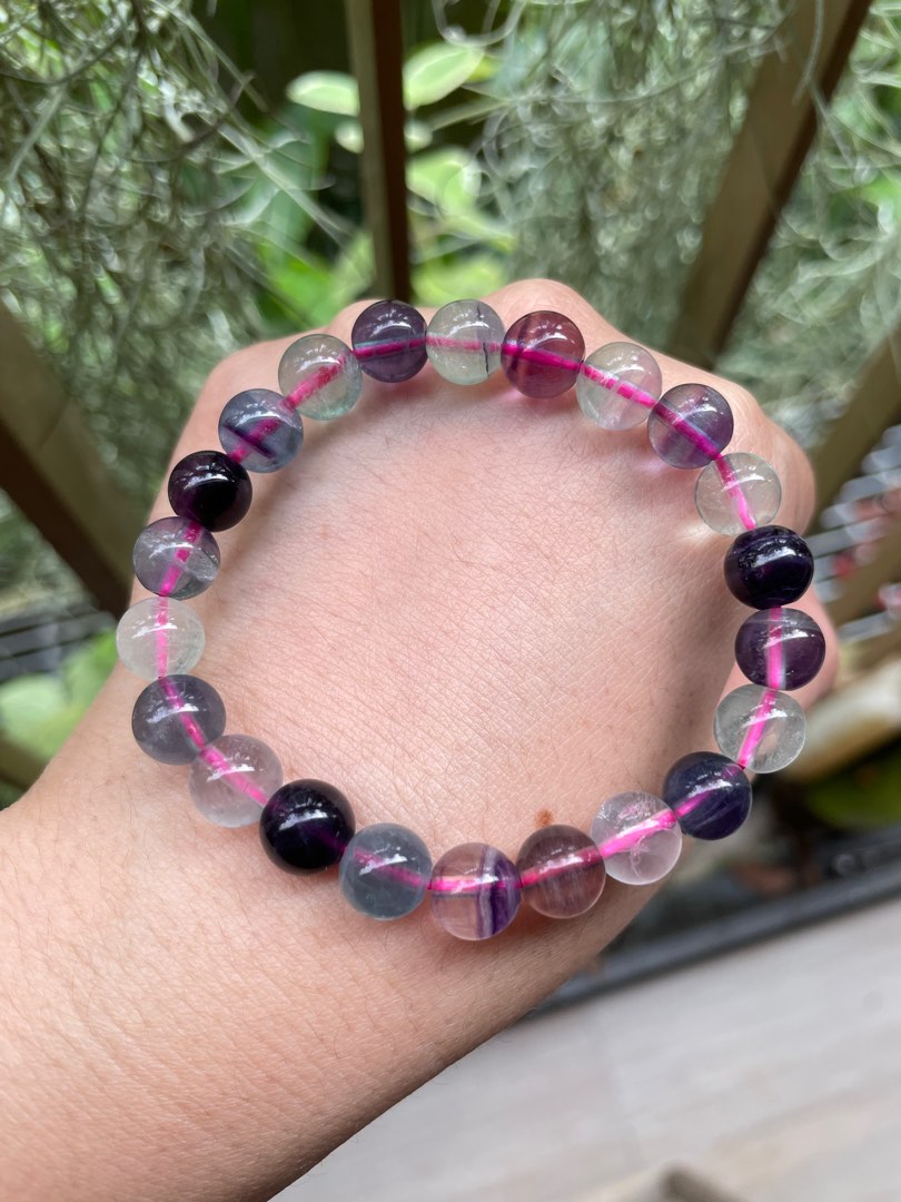 Fluorite bracelet - with cert (萤石) - 8.6mm