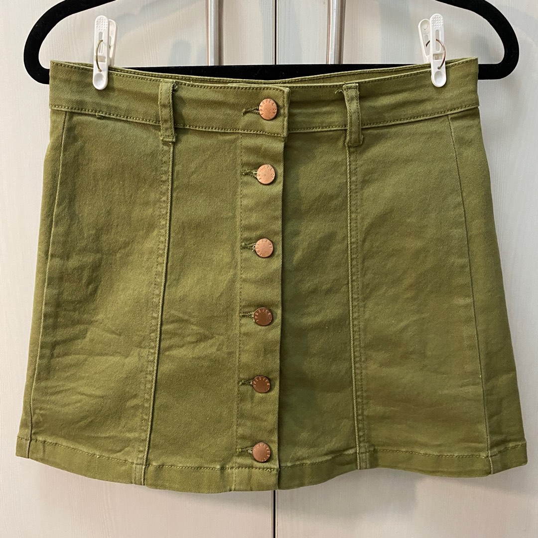 Funday Green Denim Skirt main image 0