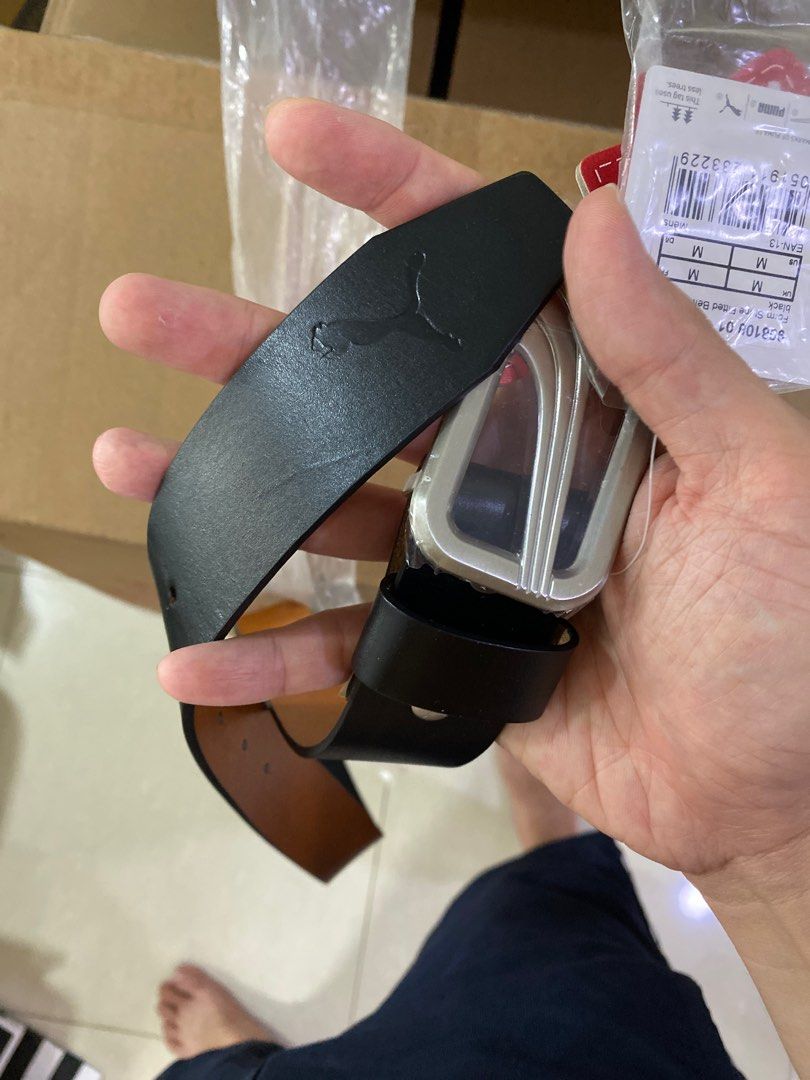 Genuine Puma Leather Belt M Men s Fashion Watches Accessories