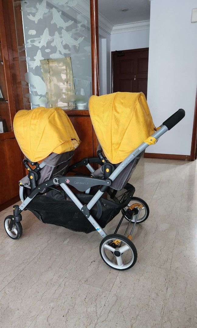 Options lt double stroller yellow clearance
