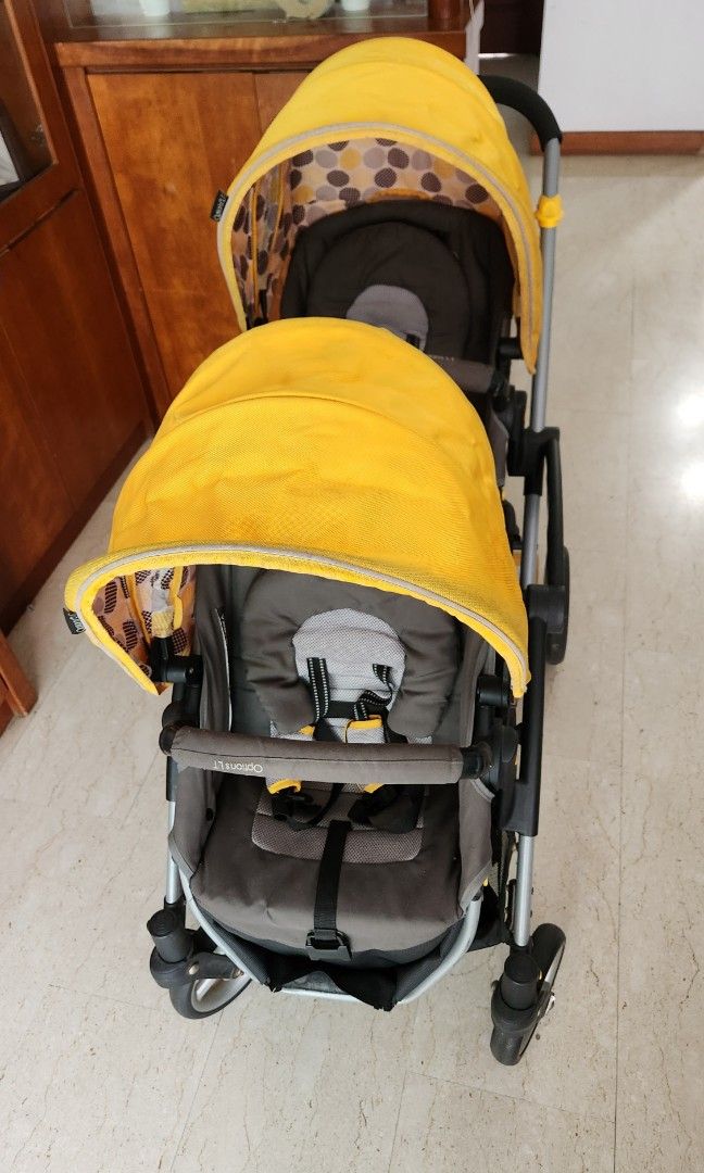 Options lt double stroller sale yellow