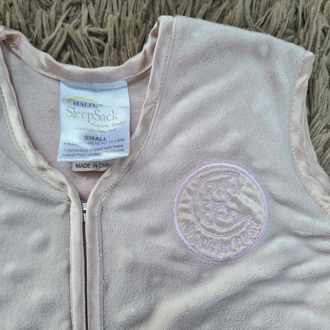 Halo sleepsack Pink Plushy Dot Velboa, Babies & Kids, Babies & Kids