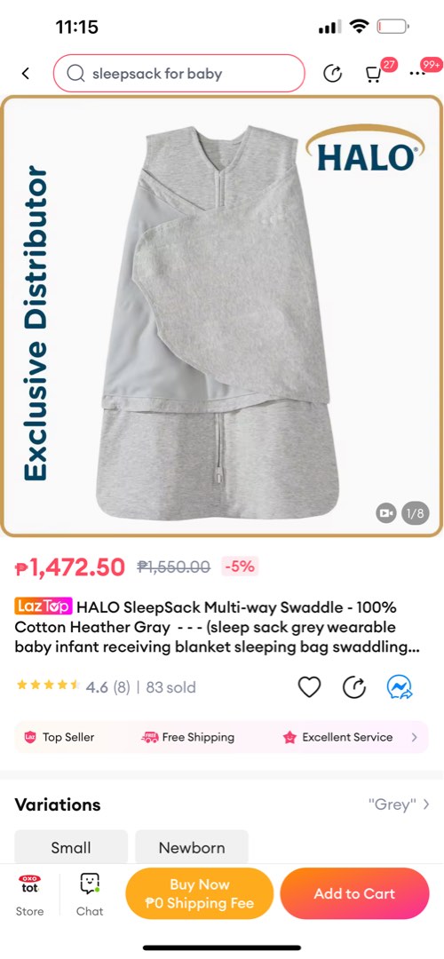 Halo early walker sales sleepsack size chart