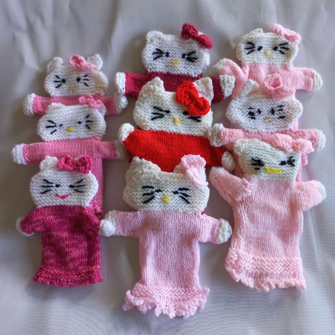 Hello Kitty Knitted Hand Puppet, Babies & Kids, Infant Playtime on ...