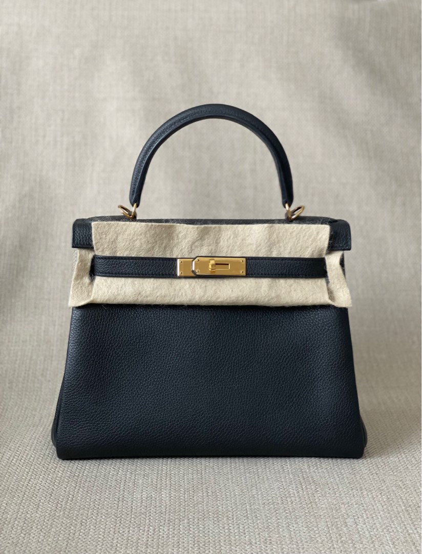 Hermes Kelly 28cm Ebene Togo GHW