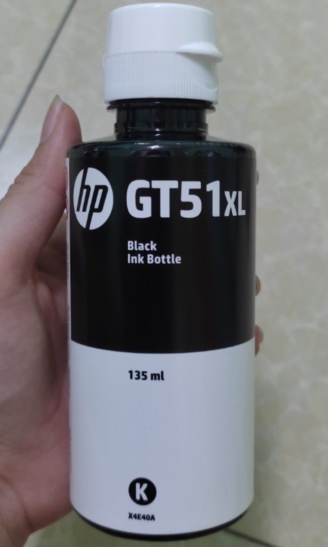 Hp Original GT51 XL black ink bottle 135ml, Computers & Tech, Printers