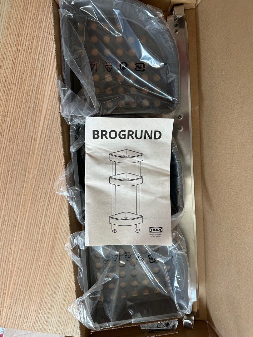 Ikea BROGRUND corner wall shelf unit, Furniture & Home Living, Bathroom & Kitchen Fixtures on