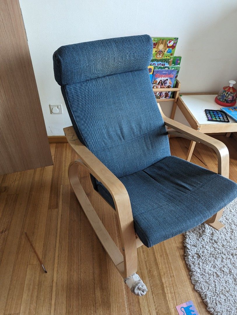 IKEA Poang Rocking Armchair, Furniture & Home Living, Furniture, Chairs ...