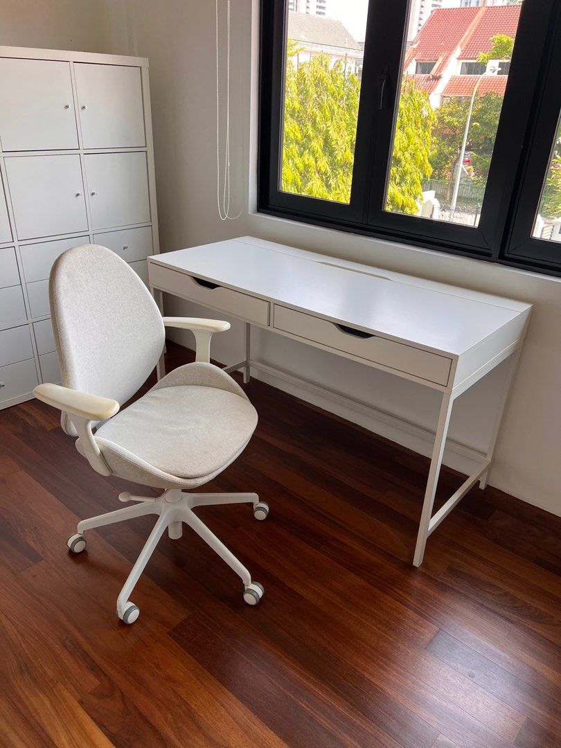 IKEA Study Table and Office Chair Set, Furniture & Home Living