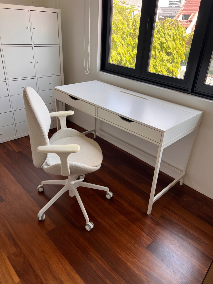 IKEA Study Table and Office Chair Set, Furniture & Home Living