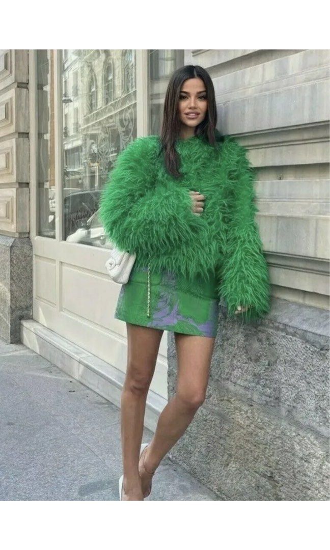 Iris Apfel x HM faux fur jacket Size XXL Women s Fashion Clothes