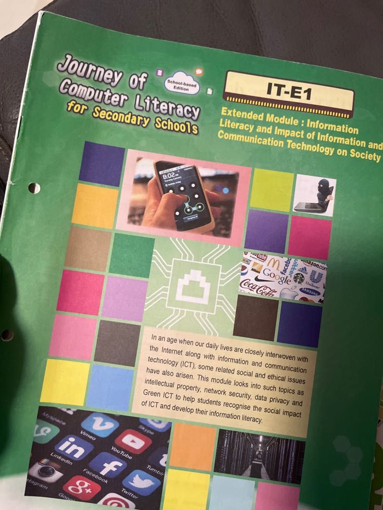 Journey of Computer Literacy for Secondary Schools : IT-E1, 興趣及遊戲, 書本 ...