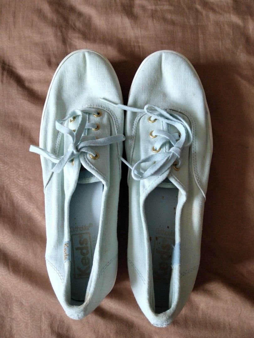 Keds light green lace ups Women s Fashion Footwear Sneakers on