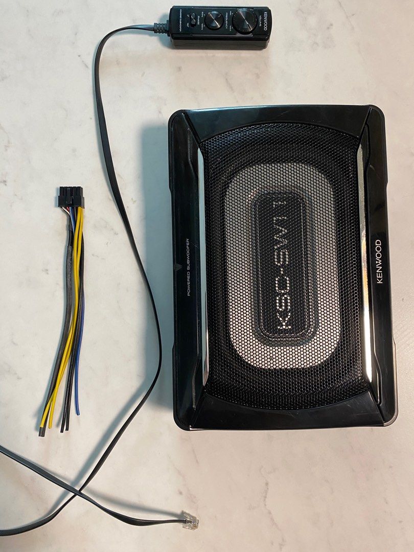 Kenwood KSCSW11 Compact Powered Enclosed Subwoofer, Car Accessories