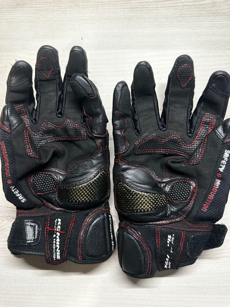 Komine Carbon Fiber Gloves, Motorcycles, Motorcycle Apparel on Carousell