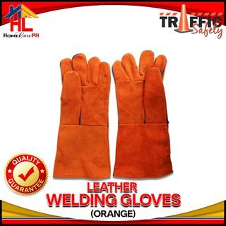 Leather Welding Gloves (Orange)
