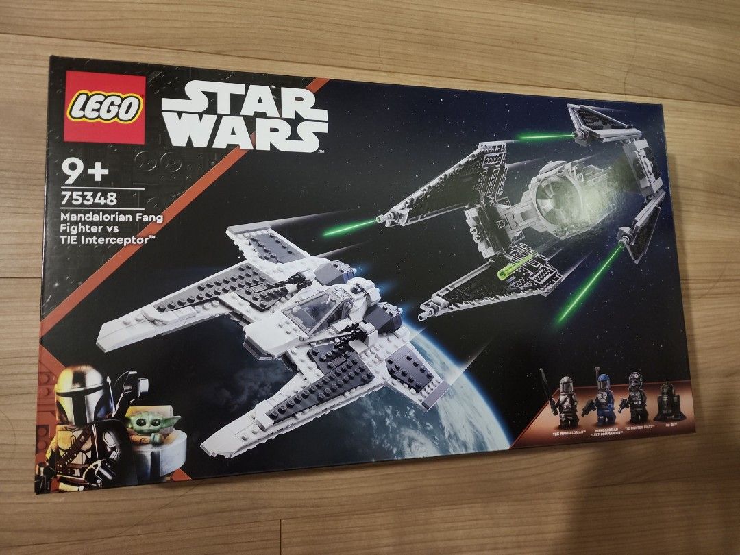 LEGO STAR WARS 75348 Mandalorian Fang Fighter Vs TIE Interceptor ...
