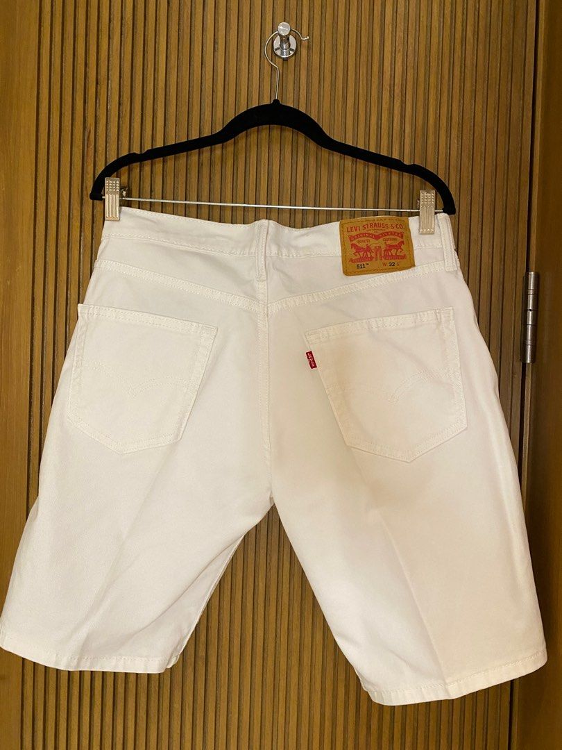 White levi shorts mens cheap